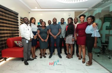 New members of staff during a photo session with Tizeti Networks