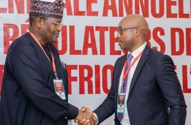 Umar Danbatta, Executive Vice Chairman (EVC) of the NCC handed over to the newly elected Chairman of the Assembly, Sekou Oumar Barry of Guinea