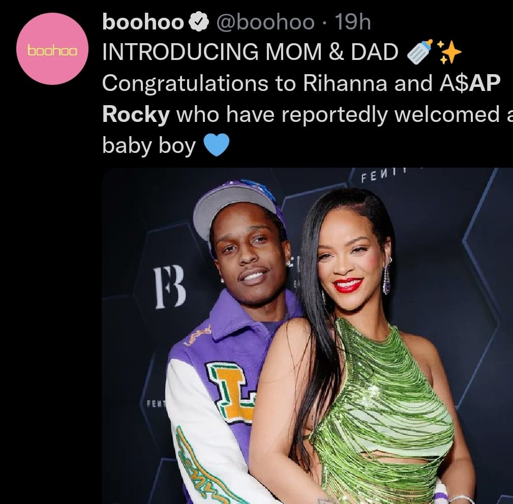 Rihanna and Asap welcomes Baby boy