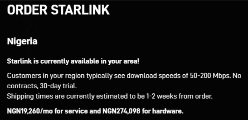 SpaceX's Starlink slashes hardware, subscription prices to N274,098, N19,260 per month