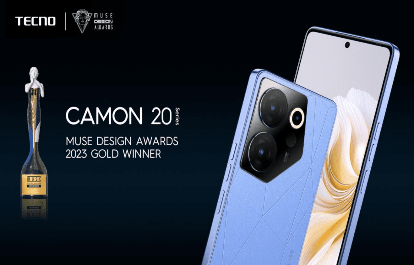 Technology and innovation at its peak as the new TECNO CAMON 20 wins Global Muse Awards 2023