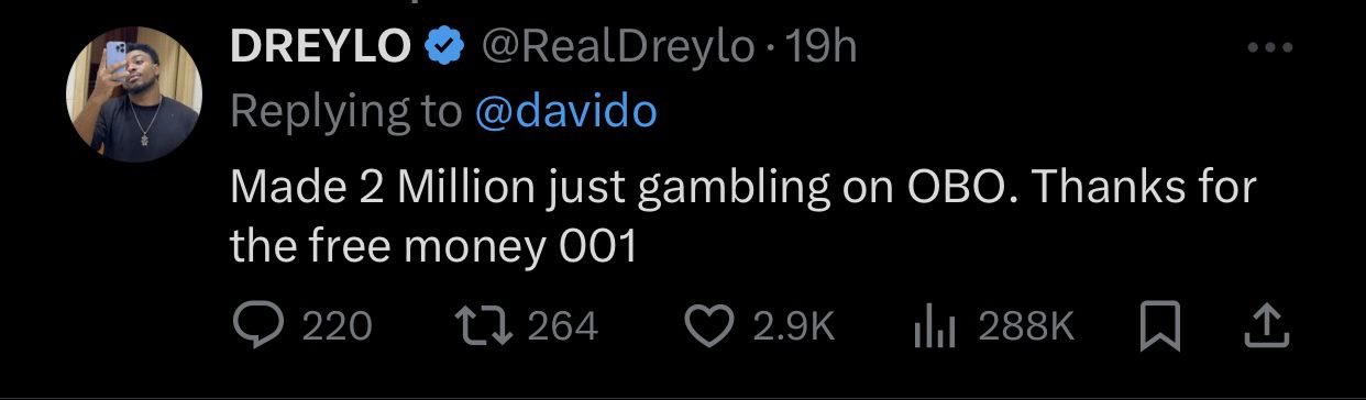 $DAVIDO: Nigerian music superstar Davido’s token loses 95% value amidst “pump and dump” allegation