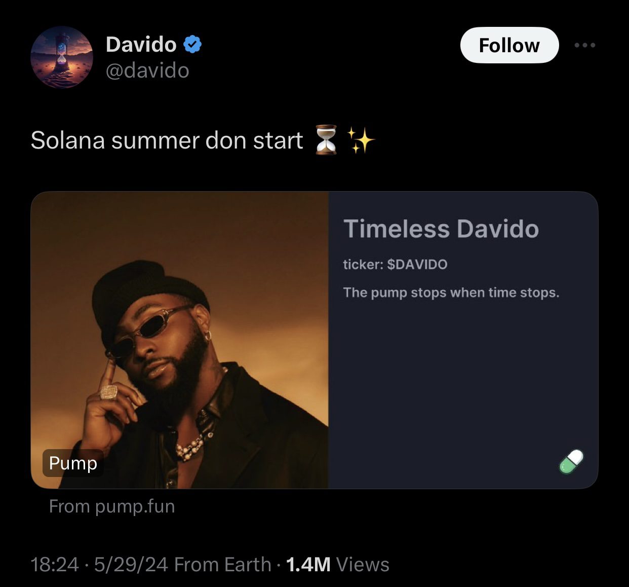 $DAVIDO: Nigerian music superstar Davido’s token loses 95% value amidst “pump and dump” allegation