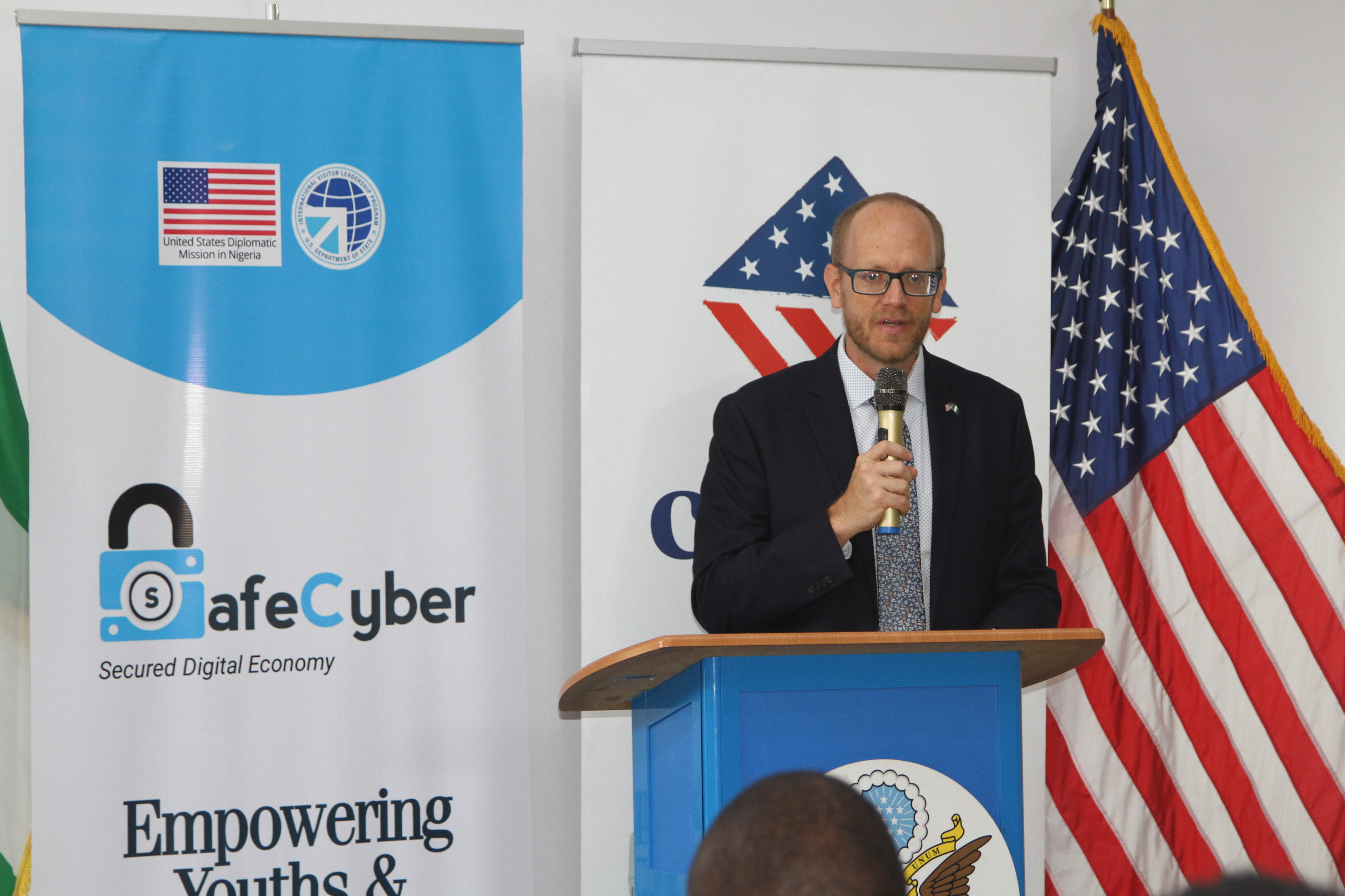 U.S. Consul General Will Stevens at the launch of CyberSafe Community Initiative
