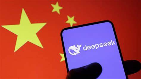DeepSeek on China flag