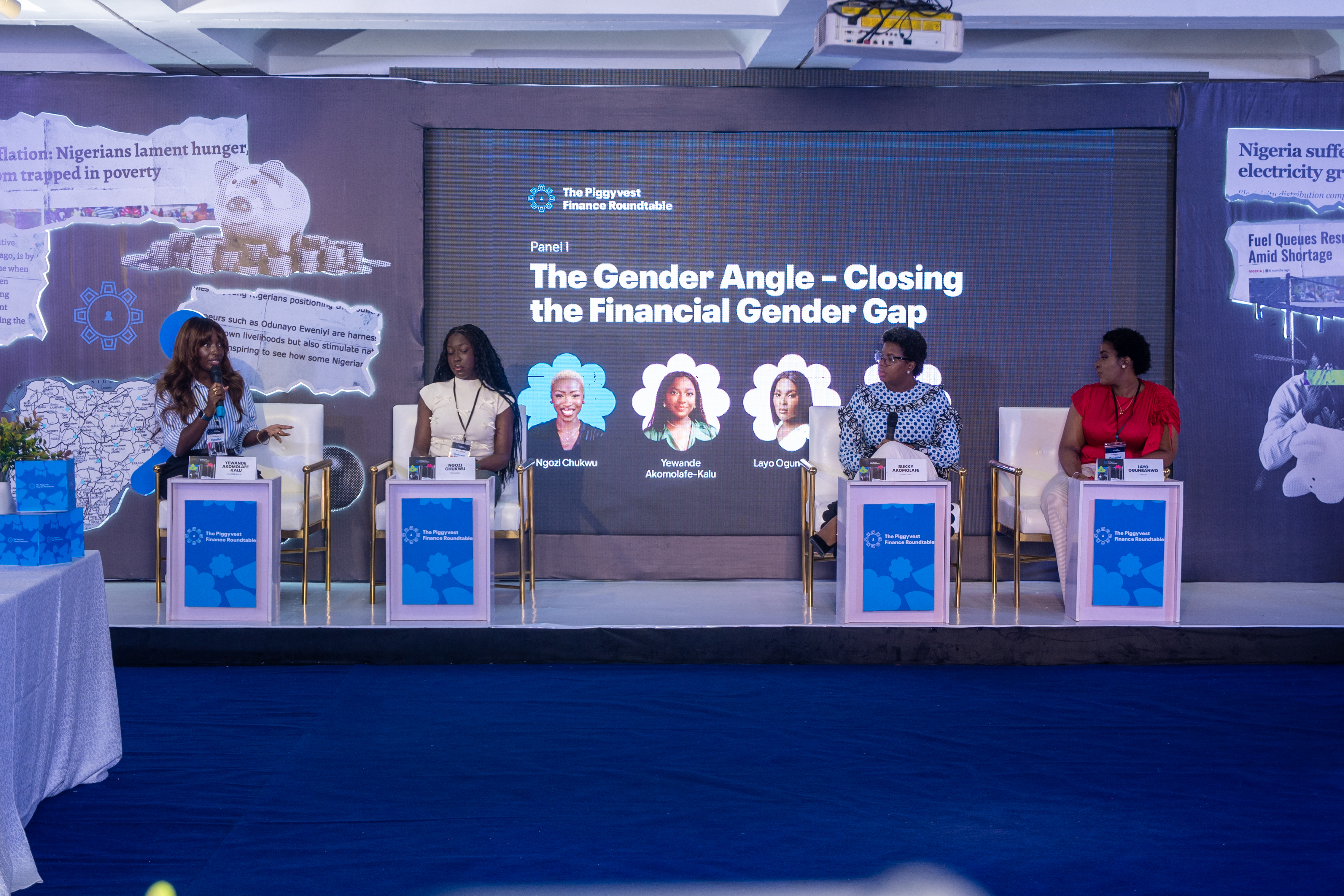 Cross-section of Panellists at the PiggyVest Roundtable 2025