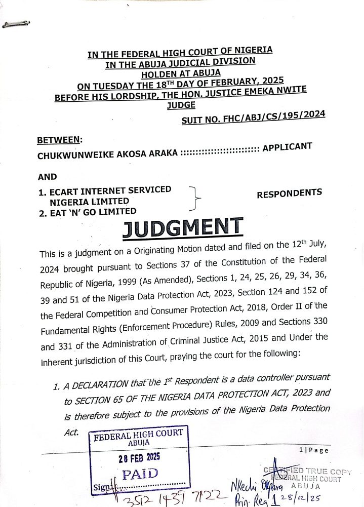How a Nigerian customer won a case against Domino’s Pizza for data privacy violations