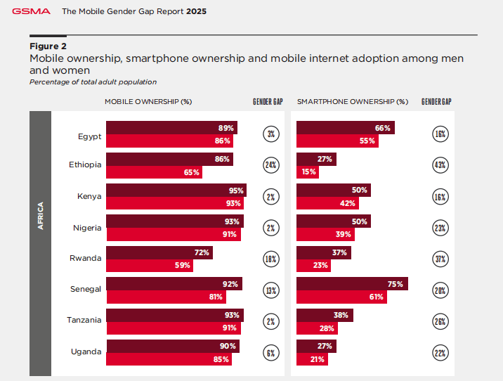 Mobile Gender Gap Report 2025 by the GSMA
