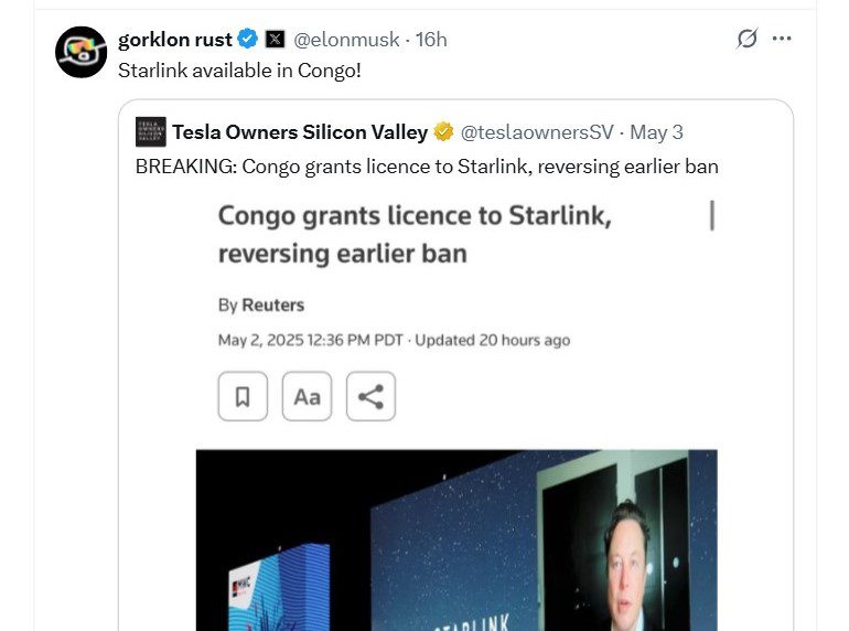 Starlink launches in Congo, now live in 21 African countries