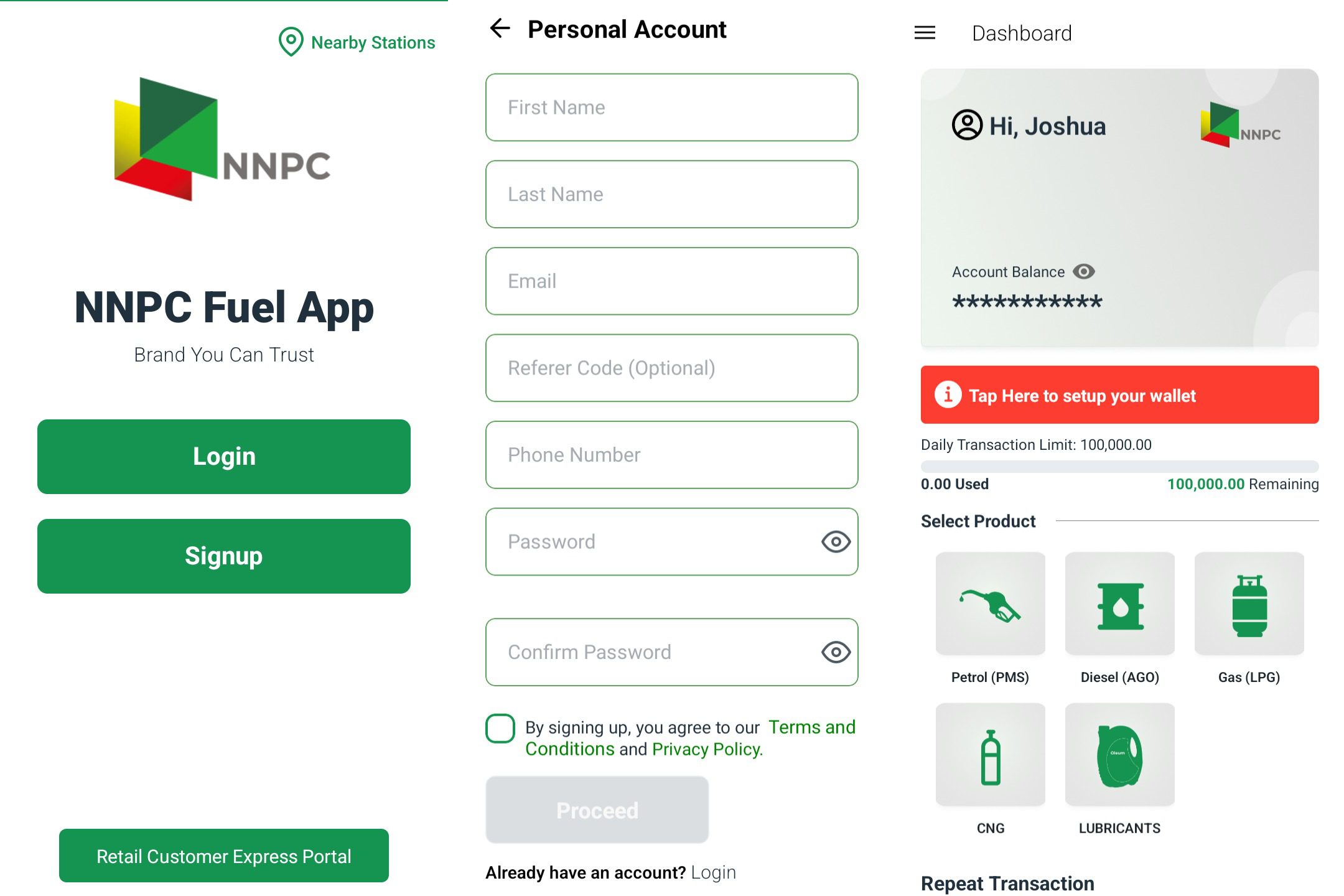 A step-by-step guide on navigating the NNPC Fuel App