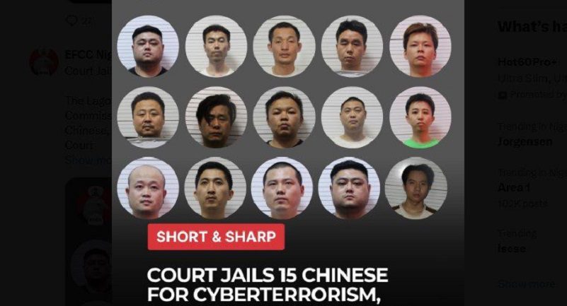 Cybercrime: Nigerian court jails 15 Chinese nationals for internet fraud