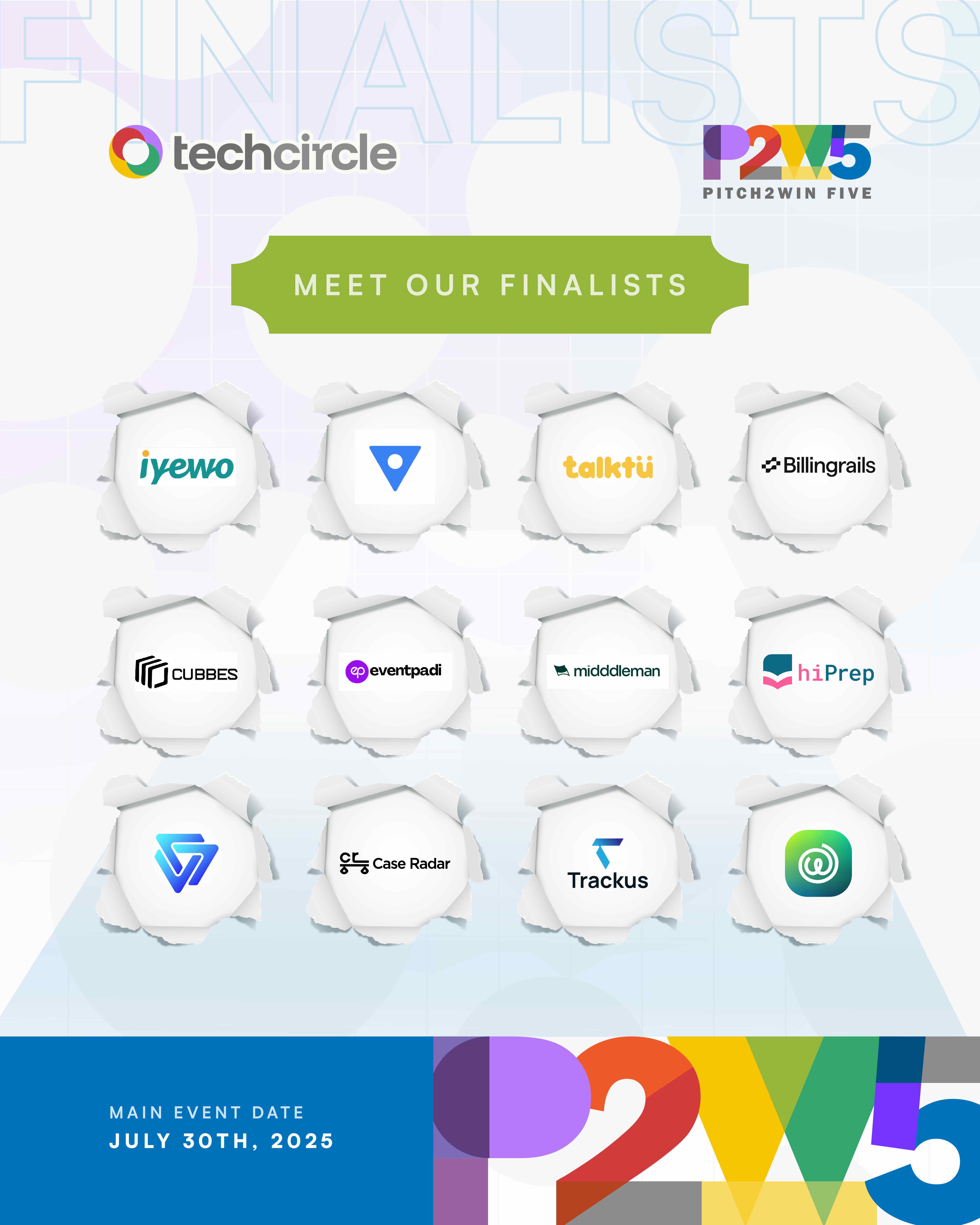 Techcircle Announces 12 Finalists for the Fifth Edition of Pitch2Win