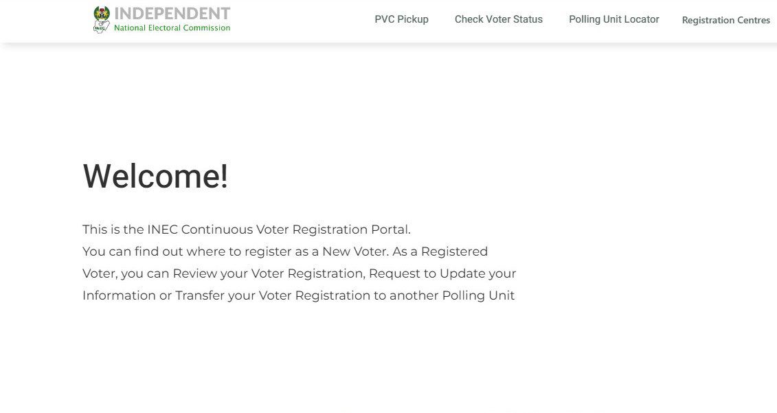 INEC CVR Homepage