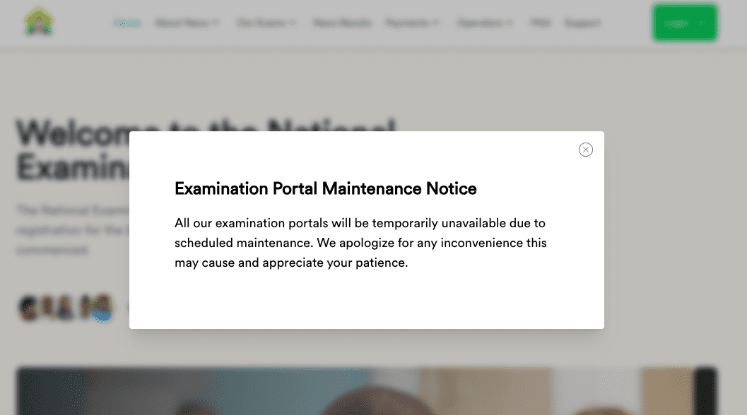 NECO announces temporary portal shutdown for maintenance
