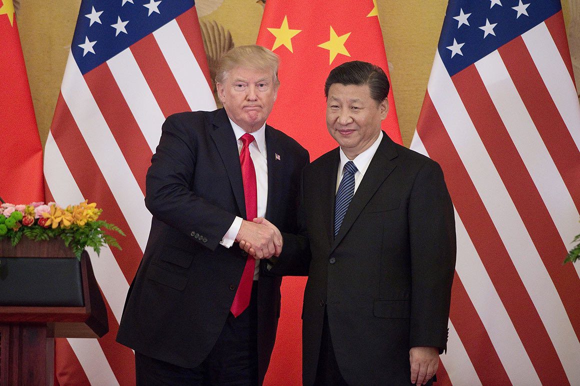 Presidents Trump and Xi Jinping 