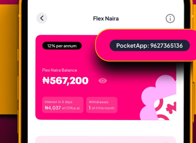 PocketApp account Number 