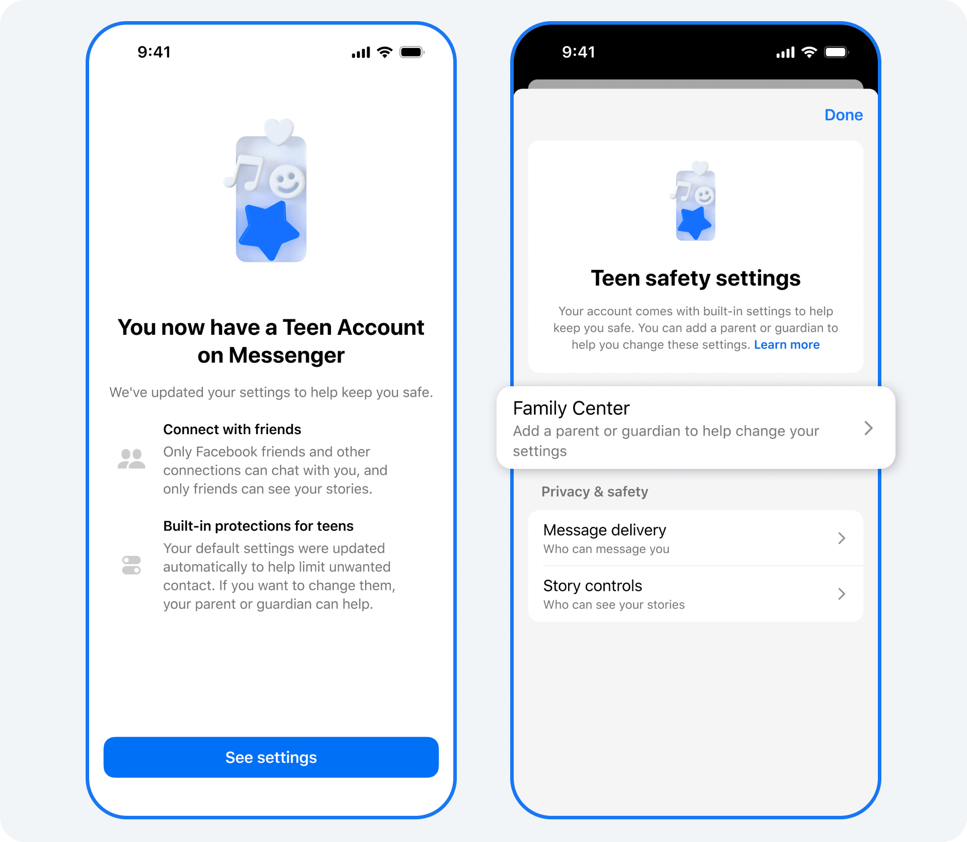 How to activate parental supervision for Facebook teen accounts