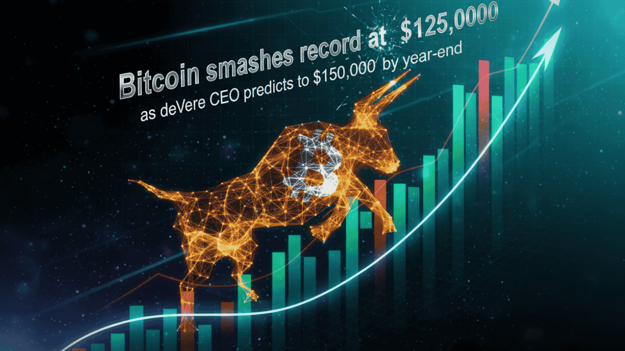 Bitcoin smashes record $125,000 price as deVere CEO predicts surge to $150,000 by year-end