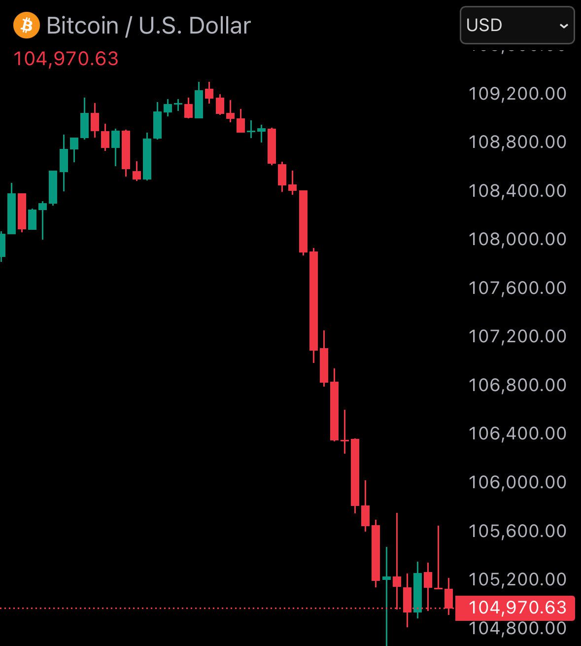 Bitcoin price chart