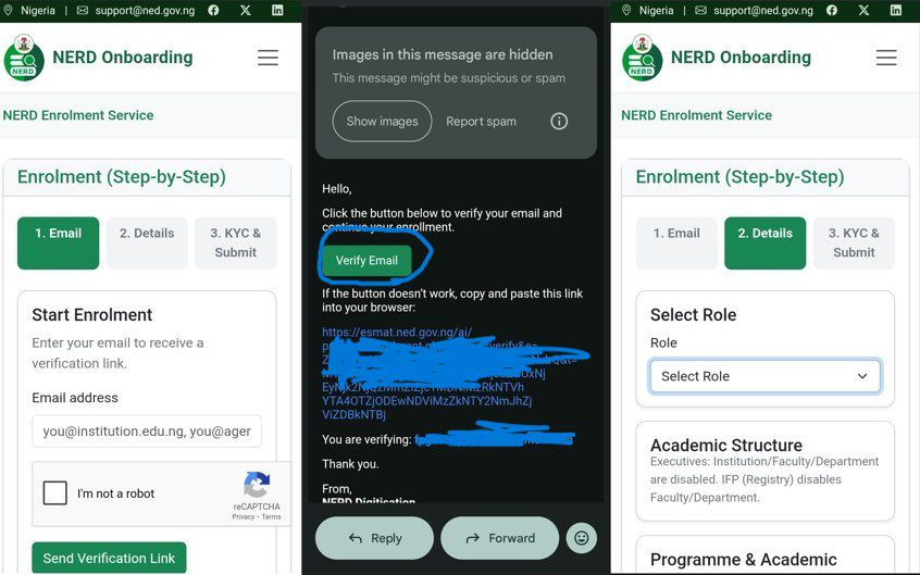 Onboarding on NERD portal