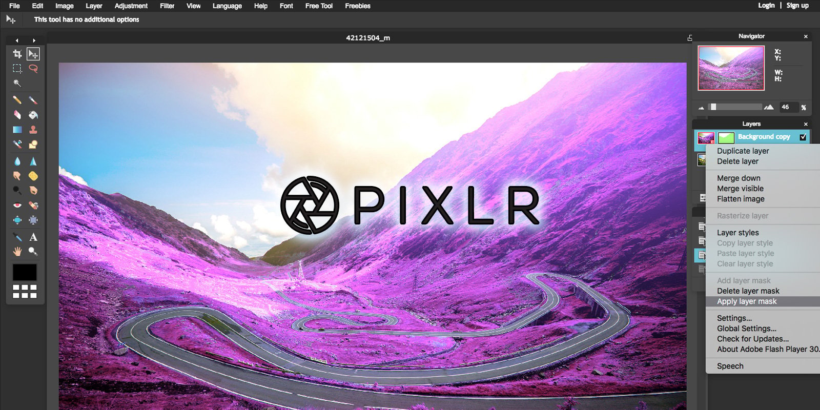 Pixlr editor