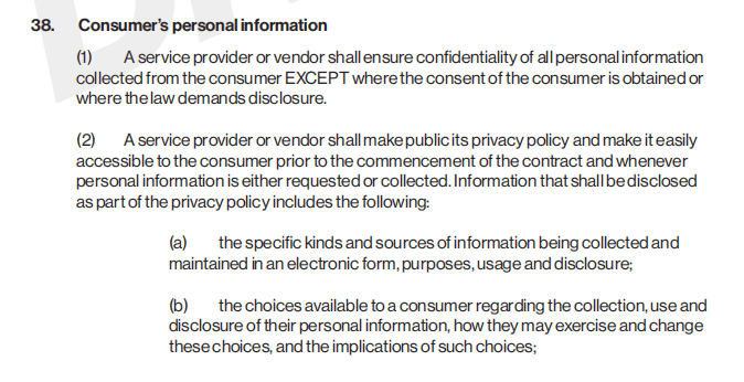 Screenshot from the National Digital Economy and E-Governance Bill, 2025