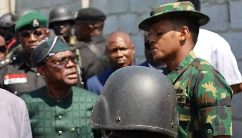 FCT Minister, Nyesom Wike, and Lt. AM Yerima