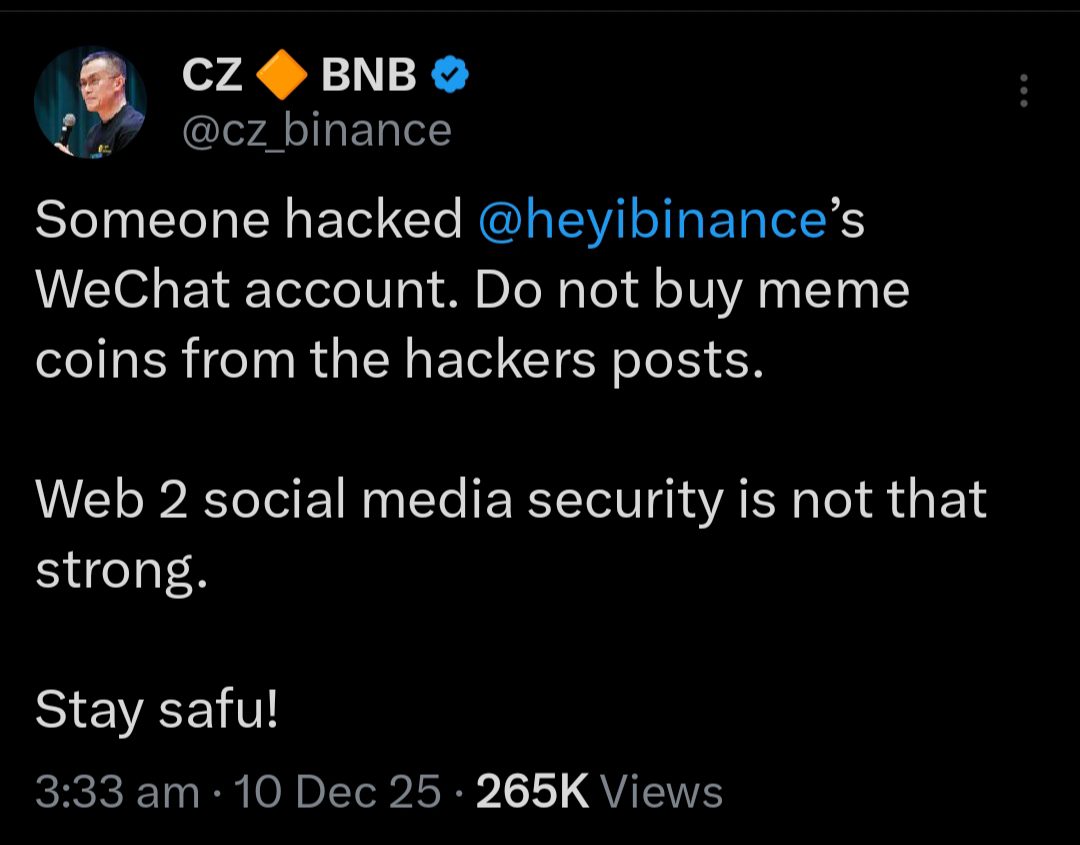 Hackers exploit Binance co-CEO Yi He’s WeChat account to pump memecoin – pocketing 55,000 USDT 