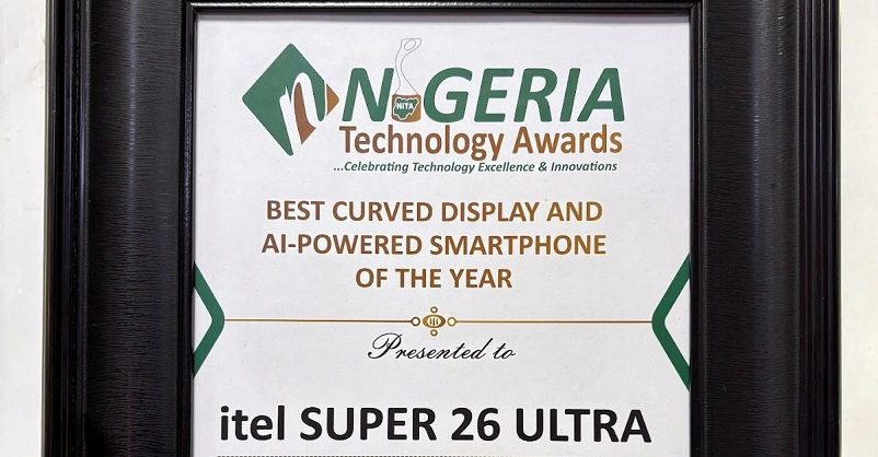 itel SUPER 26 Ultra Crowned 'Best Curved Display and AI-Powered Smartphone of the Year' at Nigeria Technology Awards