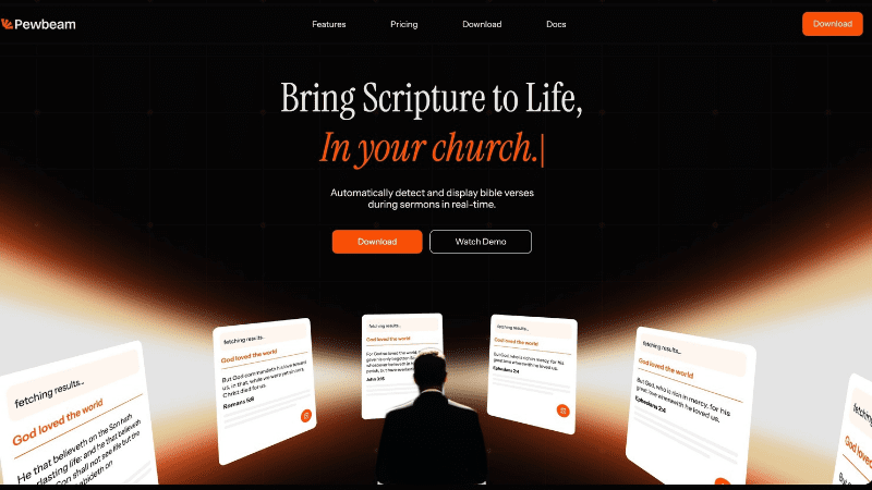 Meet PewBeam, a Bible presentation AI agent rendering scripture in real-time to bring the church into the AI era
