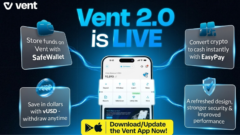 Vent 2.0: Do these new crypto custody and payment features actually solve Nigeria's remittance headache?