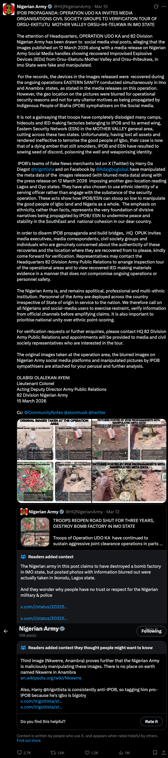 Nigerian Army - IPOB