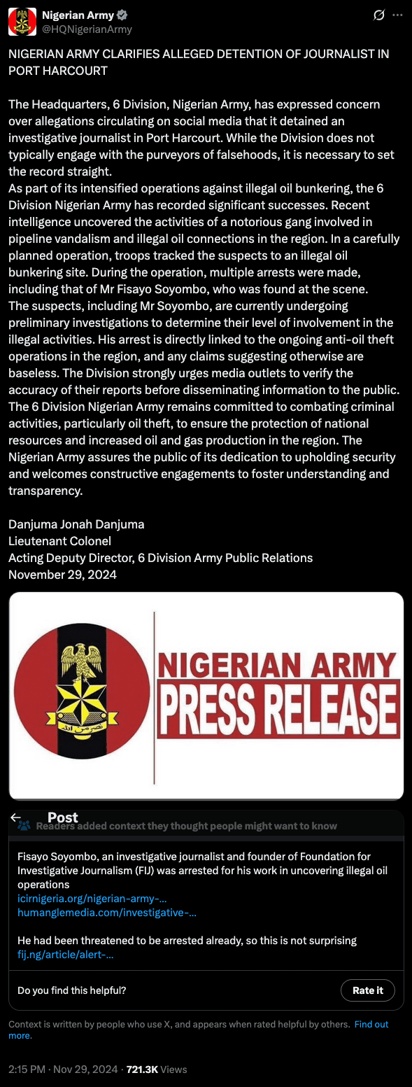 Nigerian Army - Soyombo