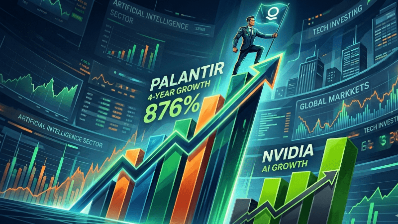 Palantir beat Nvidia to deliver the largest AI stock gain with 4-year growth at 876%