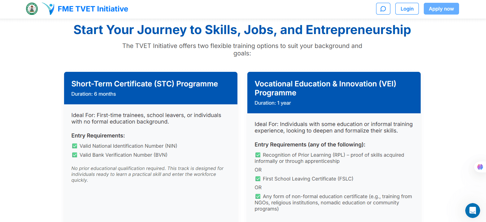 Federal Government opens TVET cohort 2 applications, here's how to apply