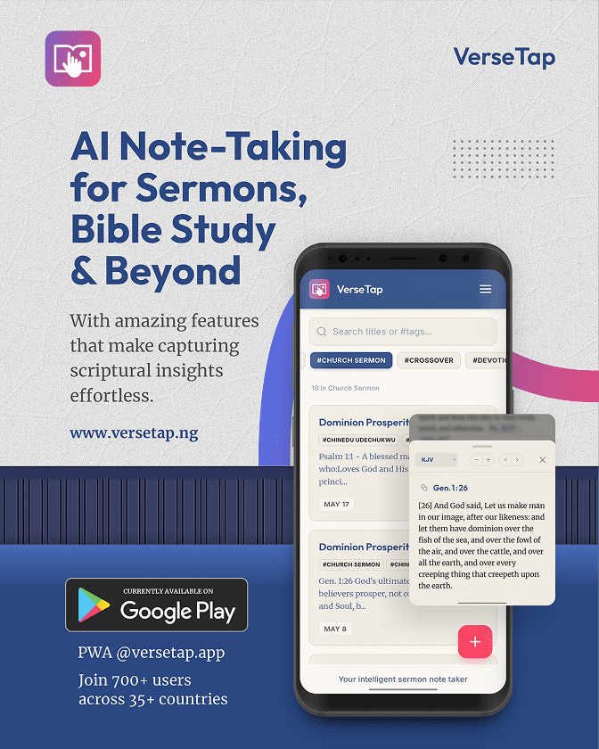 VerseTap: How Pastor Simeon Taiwo built an AI-powered note-taking app for believers