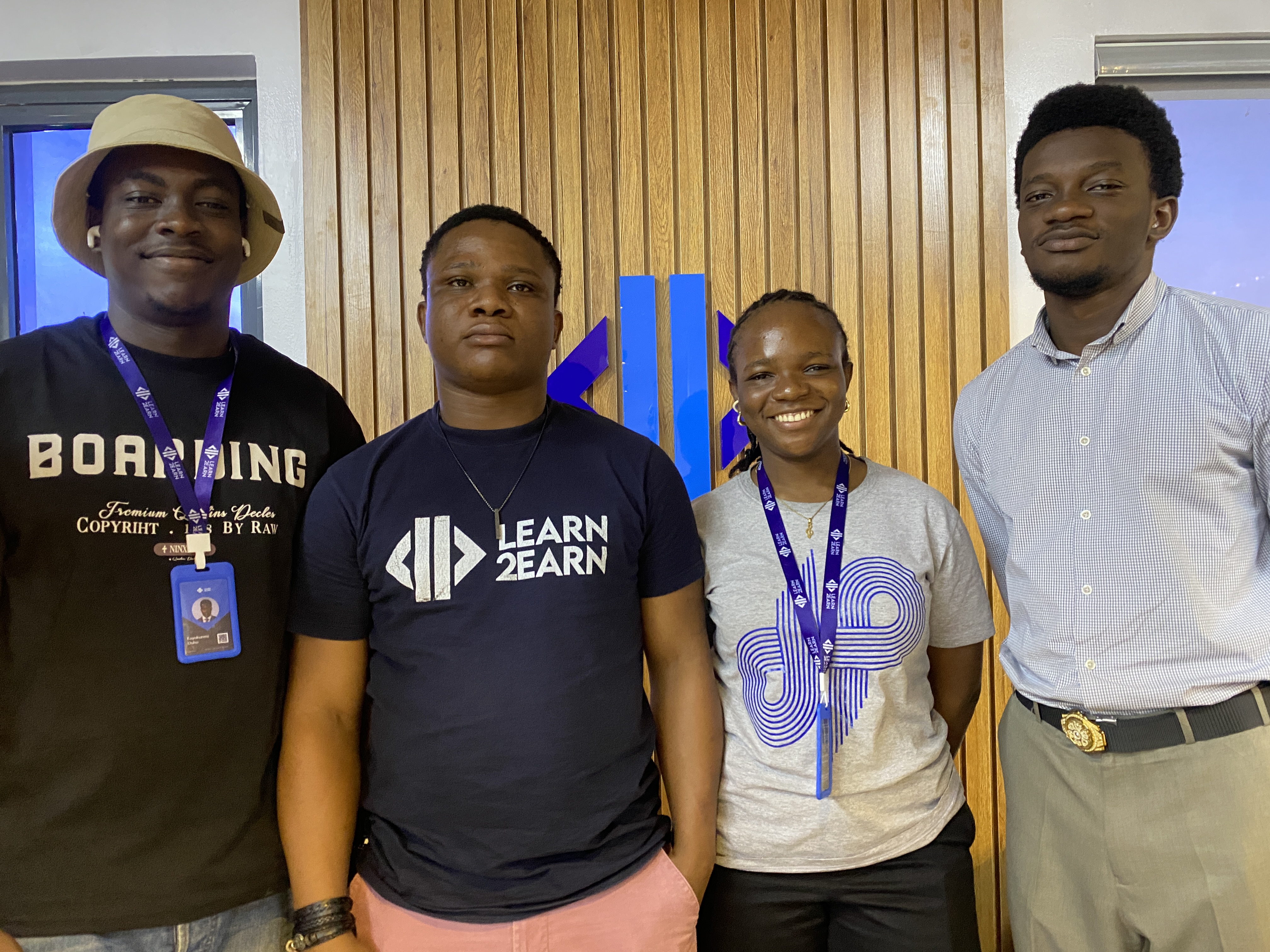(L-R) - Fayokunmi, Itunuoluwa, Fayokunmi, Ezekiel of Learn2Earn
