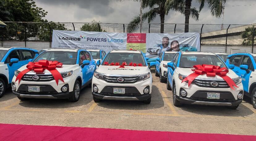 Lagride gives out new cars to 10 drivers