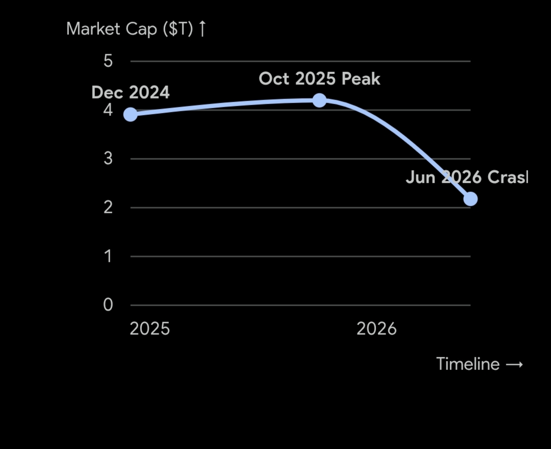 A $2 trillion market cap loss made H1 2026 crypto’s worst half-year in four years