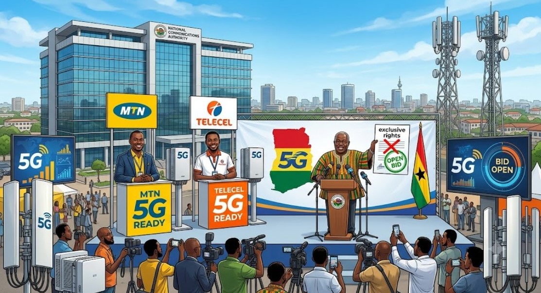 MTN, Telecel to bid for 5G licences as Ghana ends NGIC’s exclusive rights