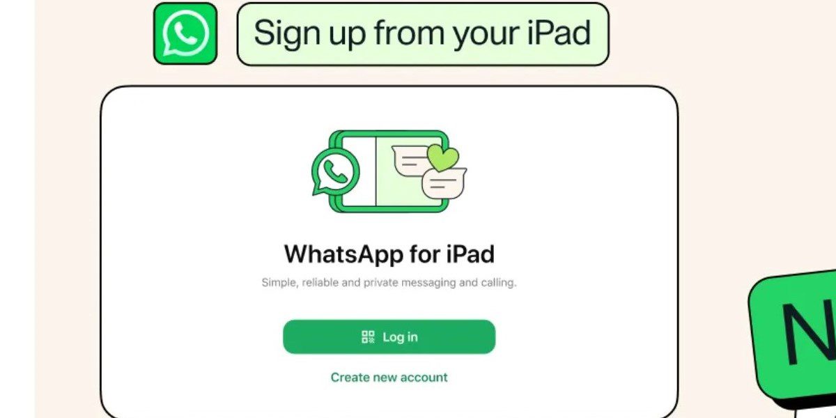 WhatsApp sign up on iPad