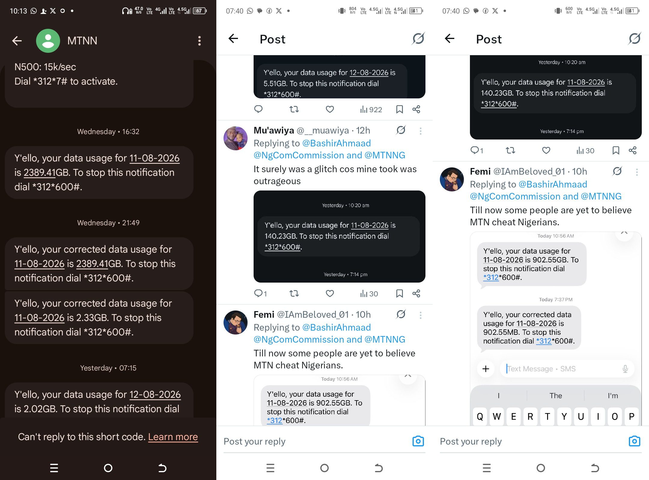 MTN Nigeria: Data report glitch