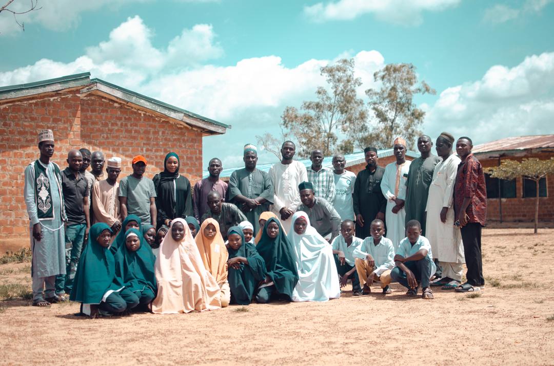 Students, teachers, and field officers during an MTN Foundation verification visit to assess a nominated public secondary school science laboratory for Phase 6 of the "What Can We Do Together" initiative