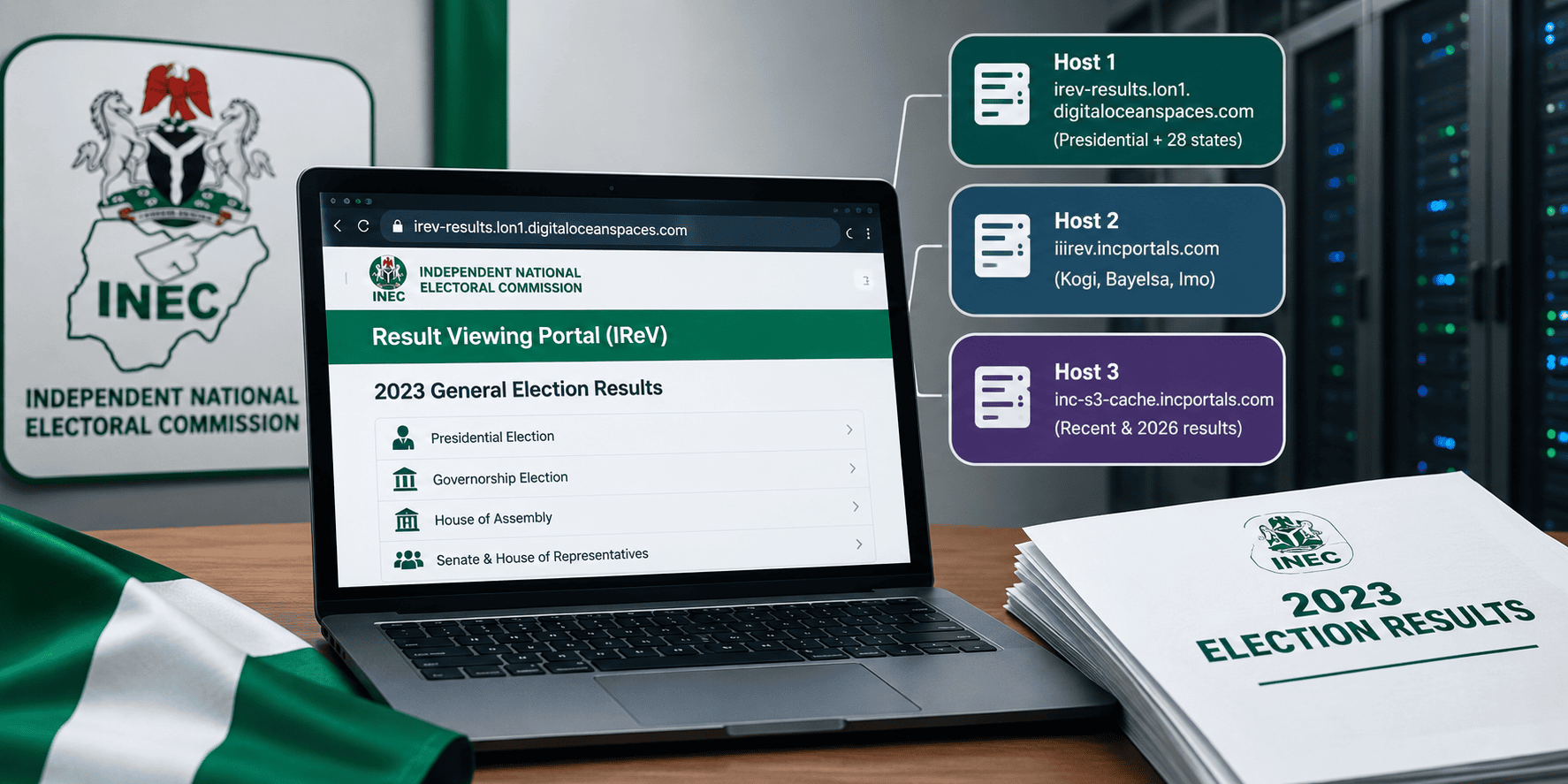 INEC quietly restores, moves 2023 election results to new servers