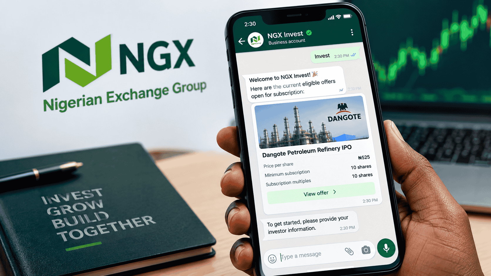 NGX now lets investors buy shares on WhatsApp