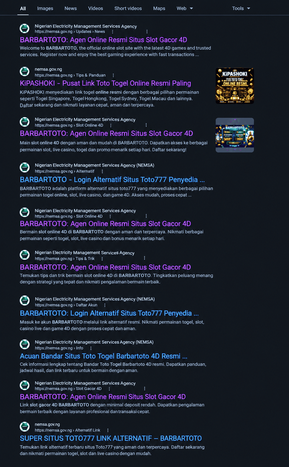 Gambling on Nigeria's Gov Websites