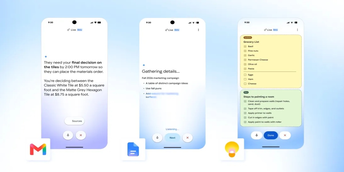 Google’s new Gemini features make Gmail, Docs and Keep easier to use with your voice Google’s new Gemini features make Gmail, Docs and Keep easier to use with your voice