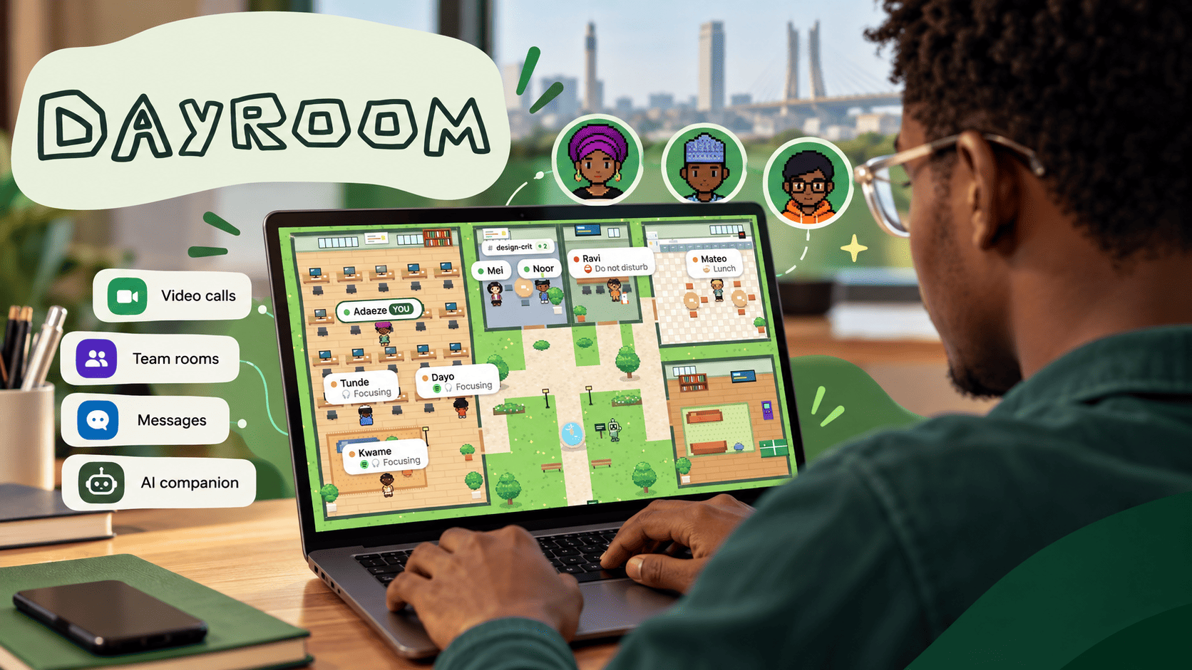 Dayroom: Nigerian engineer rivals Slack and Microsoft Teams with an AI workspace he built alone