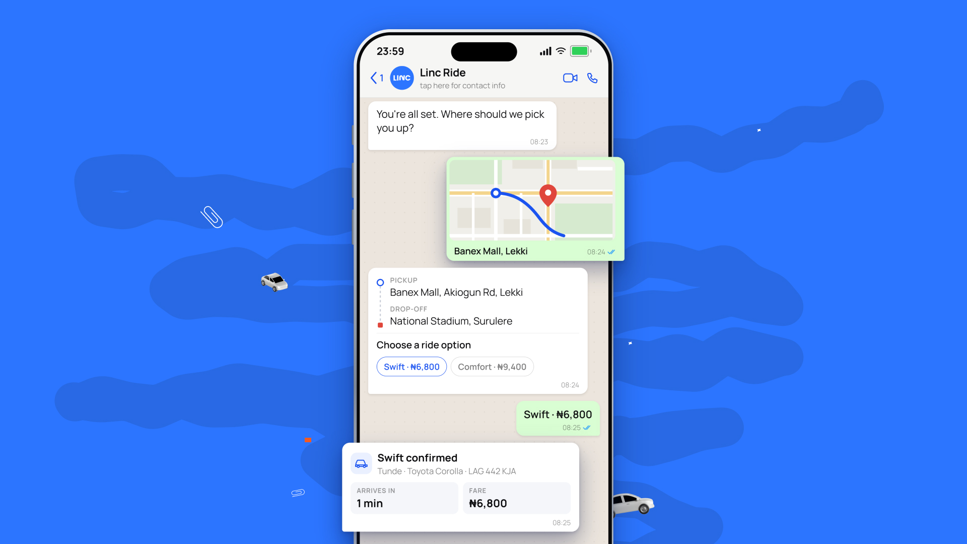 LincRide launches WhatsApp ride-hailing in Lagos with 3,000+ drivers and commission from 2.5%