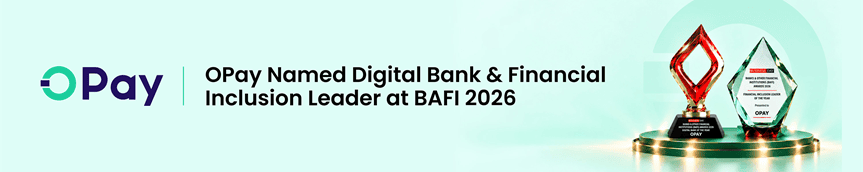 OPay crowned the Digital Bank and Financial Inclusion Leader at BAFI 2026